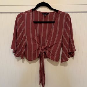 [AEO] cropped knot blouse